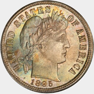 1895-S  Ten Cent obverse