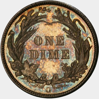 1896-O  Ten Cent reverse