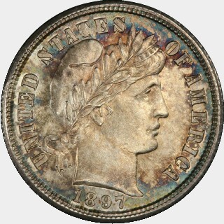 1897-S  Ten Cent obverse
