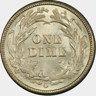 1898-O  Ten Cent reverse