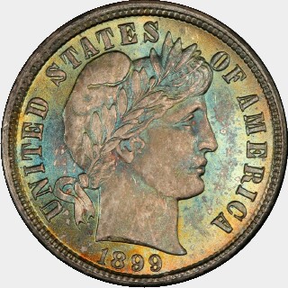 1899  Ten Cent obverse