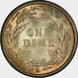 1899-O  Ten Cent reverse