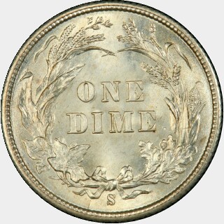 1899-S  Ten Cent reverse