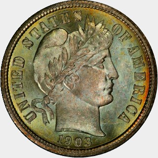 1903-S  Ten Cent obverse