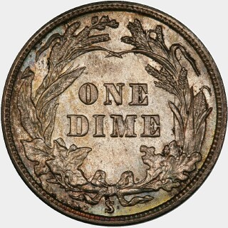 1916-S  Ten Cent reverse
