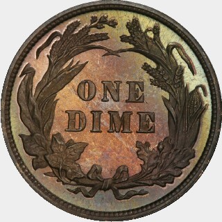 1893 Proof Ten Cent reverse