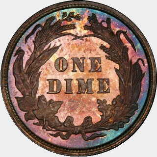 1896 Proof Ten Cent reverse