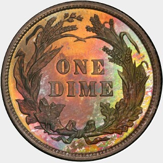 1897 Proof Ten Cent reverse