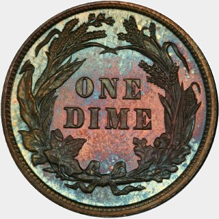 1899 Proof Ten Cent reverse
