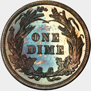 1901 Proof Ten Cent reverse