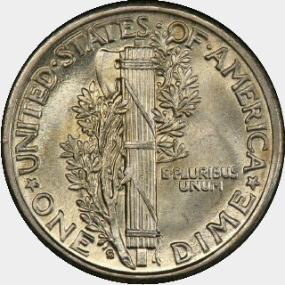 1917-S  Ten Cent reverse