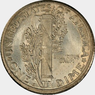 1918-S  Ten Cent reverse