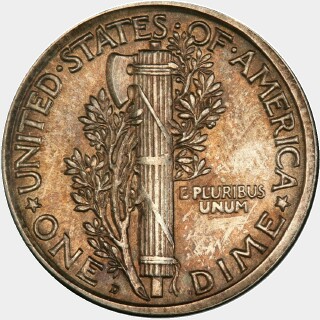 1919-D  Ten Cent reverse