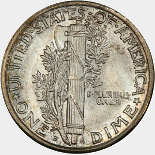 1919-S  Ten Cent reverse