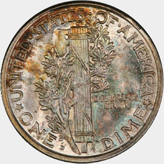 1921-D  Ten Cent reverse
