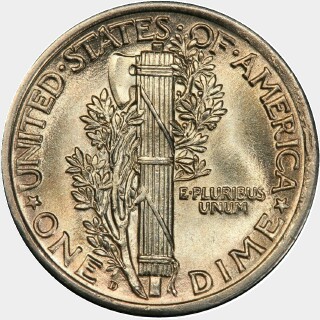 1924-D  Ten Cent reverse