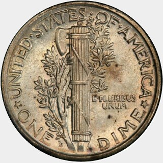 1925-D  Ten Cent reverse