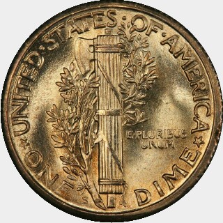 1925-S  Ten Cent reverse