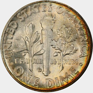 1947-D  Ten Cent reverse