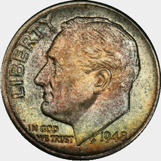 1948  Ten Cent obverse