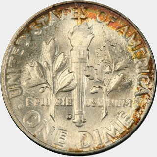 1948-D  Ten Cent reverse