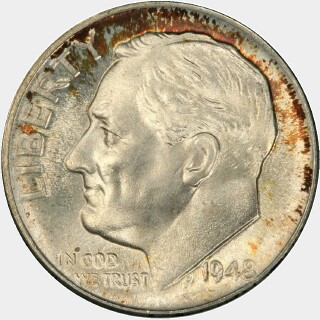 1948-D  Ten Cent obverse