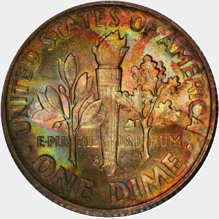 1948-S  Ten Cent reverse