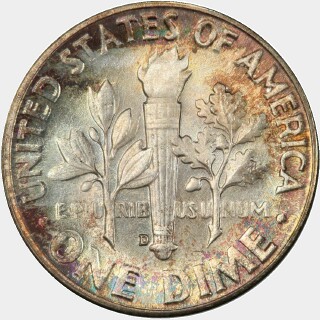 1949-D  Ten Cent reverse
