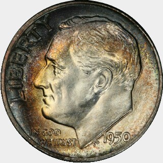 1950  Ten Cent obverse