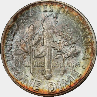 1952-S  Ten Cent reverse