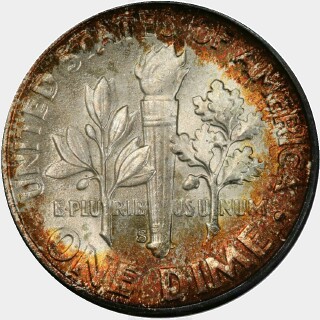 1953-S  Ten Cent reverse