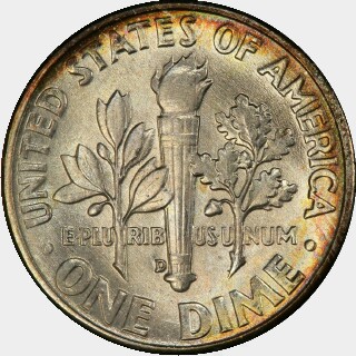 1955-D  Ten Cent reverse