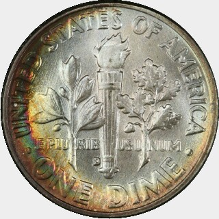 1958-D  Ten Cent reverse