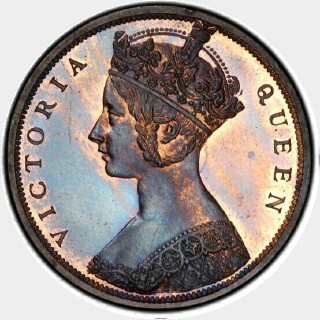1863 With Dot Proof One Cent obverse