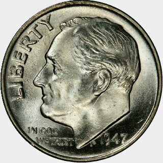 1947-S/S  Ten Cent obverse