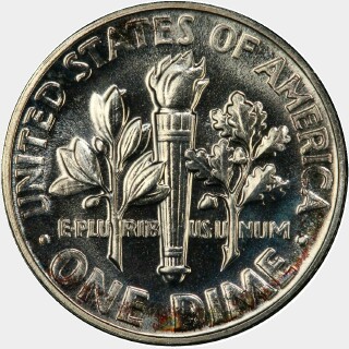 1953 Proof Ten Cent reverse