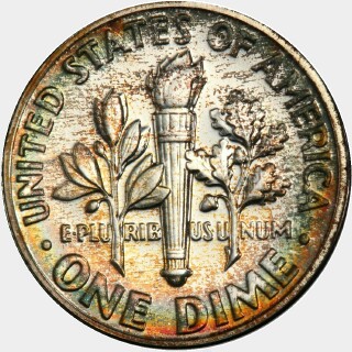 1955 Proof Ten Cent reverse