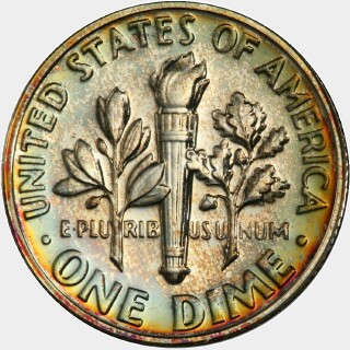 1956 Proof Ten Cent reverse