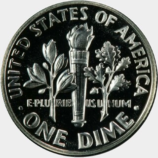 1958 Proof Ten Cent reverse
