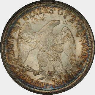 1875-CC  Twenty Cent reverse