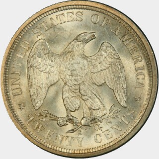 1875-S  Twenty Cent reverse