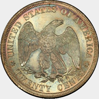 1876  Twenty Cent reverse