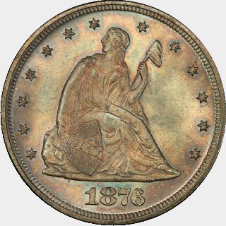 1876  Twenty Cent obverse