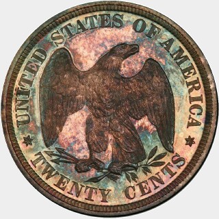 1877 Proof Twenty Cent reverse
