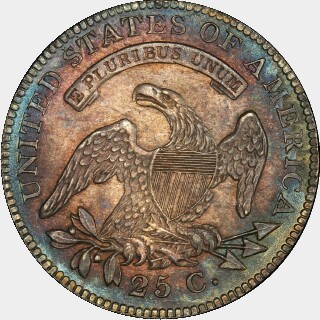 1825/4/2  Quarter Dollar reverse