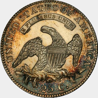 1823/2 Proof Quarter Dollar reverse