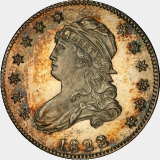1823/2 Proof Quarter Dollar obverse