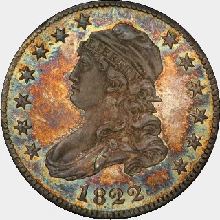 1822 Proof Quarter Dollar obverse