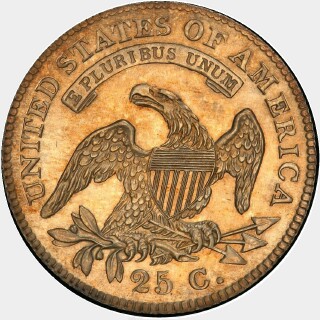 1827/3 Proof Quarter Dollar reverse