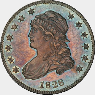 1828 Proof Quarter Dollar obverse